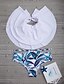preiswerte Tops für Frauen in Übergrößen-Damen Bandeau Bikinis Badeanzug Rüsche Druck Blumen Schulterfrei Bademode Badeanzüge Weiß Blau Gelb Rosa / Super Sexy