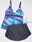 preiswerte Bikinis und Bademode-Damen Muster Tankinis Einfarbig Hose / Sportlicher Look