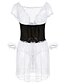 cheap Sexy Lingerie-Women&#039;s Mesh Erotic Nightwear Cosplay Costumes Patchwork White One-Size / Lace