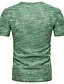 billiga Casual T-shirts för män-Herr T-shirt Skjorta Grafisk Solid färg V-hals Grön Svart Brun Kortärmad Dagligen Smal Blast Grundläggande Streetwear / Sommar / Vår / Sommar