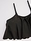 cheap Women&#039;s Swimwear &amp; Bikinis-Women&#039;s Swimwear Bikini Swimsuit Solid Colored Black Halter Neck Bathing Suits Solid Lace Up