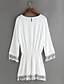 cheap Cover Up-Women&#039;s Tassel Boho White Cover-Up Swimwear Swimsuit - Solid Colored Tassel Fringe, Cotton One-Size White