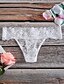 cheap Panties-Women&#039;s Lace Lace Ultra Sexy Panties Jacquard Mid Waist Black White Blue M XL XXL
