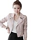 preiswerte Damenjacken-Damen Jacke Alltag Mantel Punk &amp; Gothic Jacken Solide Rosa Schwarz