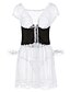 cheap Sexy Lingerie-Women&#039;s Mesh Erotic Nightwear Cosplay Costumes Patchwork White One-Size / Lace