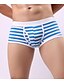 cheap Men&#039;s Briefs Underwear-Men&#039;s Boxers Underwear Underwear Striped Polyester Low Waist Sexy Green Black Blue S M L