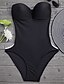 cheap One-piece swimsuits-Women&#039;s One-piece Swimsuit Lace up Solid Colored Halter Neck Swimwear Bathing Suits Black Blue / Sexy