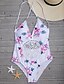 cheap Women&#039;s Swimwear &amp; Bikinis-Women&#039;s Floral / Color Block Blue Pink One-piece Swimwear - Multi Color / Sexy Print M L XL