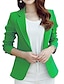 cheap Women&#039;s Blazer&amp;Suits-Women&#039;s Blazer Solid Colored Print Long Sleeve Coat Fall Spring Work Short Jacket Yellow