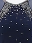 זול החלקה על הקרח-שמלה להחלקה אמנותית בגדי ריקוד נשים בנות החלקה על הקרח שמלות סגול שחור לבן פתוח בגב רשת ספנדקס גמישות גבוהה הדרכה תחרות ביגוד להחלקה על הקרח קלאסי קריסטלים / אבנים נוצצות שרוול ארוך