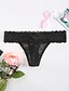 cheap Panties-Women&#039;s Lace Lace Ultra Sexy Panties Jacquard Mid Waist Black White Blue M XL XXL