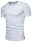 baratos polo clássico-Homens Camisa de golfe Cor Sólida Colarinho Decote Redondo Branco Preto Cinza Claro Cinzento Escuro Manga Curta Diário Delgado Blusas Roupa de rua / Verão / Primavera / Verão