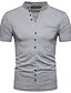 お買い得  メンズポロシャツ-男性用 ポロ 半袖 日常 トップの ストリートファッション ホワイト ブラック ライトグレー
