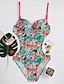 cheap Women&#039;s Swimwear &amp; Bikinis-Women&#039;s Floral / Push-up Halter Neck One-piece - Floral / Padded Bras / Underwire Bra