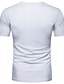 baratos Camisetas masculinas casuais-Homens Camisa Social Camiseta Camisetas Gráfico Tecido Slim plissado Decote V Normal Manga Curta manga plissada Roupa Roupa de rua Essencial