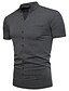 お買い得  メンズポロシャツ-男性用 ポロ 半袖 日常 トップの ストリートファッション ホワイト ブラック ライトグレー