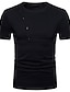 זול חולצות פולו לגברים-אחיד צווארון עגול סגנון רחוב Polo - בגדי ריקוד גברים שחור / שרוולים קצרים / אביב / קיץ