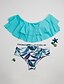 cheap Plus Size Tops-Women&#039;s Bandeau Bikini Swimsuit Ruffle Print Floral Off Shoulder Swimwear Bathing Suits White Blue Yellow Blushing Pink / Super Sexy