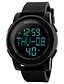 cheap Digital Watches-SKMEI Men&#039;s Sport Watch Military Watch Digital Watch Japanese Digital 50 m Water Resistant / Water Proof Alarm Chronograph Silicone Band Digital Casual Fashion Black / Green - Black Green One Year