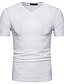 זול חולצות טריקו קז&#039;ואל לגברים-בגדי ריקוד גברים חולצה קצרה צווארון V לבן שחור חאקי שרוולים קצרים יומי צמרות סגנון רחוב / קיץ / אביב / קיץ