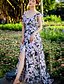 זול שמלות נשים-כתפיה מקסי פרחוני - שמלה סווינג סגנון רחוב חגים ליציאה בגדי ריקוד נשים