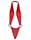 Недорогие Соблазнительное белье-Жен. Шнуровка Эротический Комбинация Ночное белье Однотонный Красный Один размер