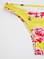 cheap Women&#039;s Swimwear-Women&#039;s Swimwear Bikini Swimsuit Floral Yellow Halter Neck Bathing Suits Floral / 2 Pieces / 2 Pieces / Sexy