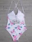 cheap Women&#039;s Swimwear &amp; Bikinis-Women&#039;s Floral / Color Block Blue Pink One-piece Swimwear - Multi Color / Sexy Print M L XL