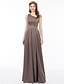 cheap Bridesmaid Dresses-Ball Gown / A-Line Bridesmaid Dress One Shoulder Sleeveless Floor Length Chiffon with Sash / Ribbon / Pleats / Split Front 2022