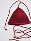 voordelige Bikini&#039;s &amp; Badmode-Dames Driehoek Bikini Zwempak Veters Effen Halter Zwemkleding Badpakken Rood