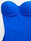 cheap One-piece swimsuits-Women&#039;s One-piece Swimsuit Lace up Solid Colored Halter Neck Swimwear Bathing Suits Black Blue / Sexy
