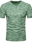 cheap Men&#039;s Casual T-shirts-Men&#039;s T shirt Tee Shirt Graphic Solid Colored V Neck Green Black Brown Short Sleeve Daily Slim Tops Basic Streetwear / Summer / Spring / Summer