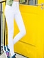 tanie Odzież damska-Damskie Dzienne zużycie Jednokolorowe Legging Solidne kolory Czysta Kolor Średni Talia Biały Czarny Wino S M L / Rurki