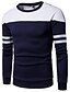 abordables Sweat-shirts Homme-Homme Mince Col Arrondi Manches Longues Sweatshirt Bloc de Couleur / Printemps / Automne