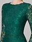 cheap Special Occasion Dresses-Mermaid / Trumpet Jewel Neck Asymmetrical Lace Vintage Inspired Cocktail Party / Prom / Formal Evening Dress with Lace by TS Couture® / Illusion Sleeve