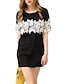 cheap Women&#039;s Dresses-Women&#039;s Plus Size Holiday Weekend Basic Street chic Mini Loose Loose Dress - Solid Colored High Waist Summer Black S M L XL
