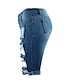 رخيصةأون سراويل تحتية قصيرة للنساء-بنطلون نسائي قياس كبير جينزات لون سادة