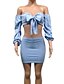 cheap Women&#039;s Two Piece Sets-Women&#039;s Daily Club Going out Casual Sexy Solid Sexy Hooded Skirt Short, Long Sleeves Spring Fall