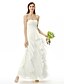 cheap Bridesmaid Dresses-Sheath / Column Strapless / Sweetheart Neckline Floor Length Chiffon Bridesmaid Dress with Draping / Cascading Ruffles