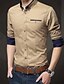 cheap Men&#039;s Casual Shirts-Men&#039;s Shirt Solid Colored Shirt Collar White Blue Gray Yellow Royal Blue Long Sleeve Daily Work Slim Tops Business