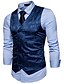 cheap Men&#039;s Trench Coat-Men&#039;s Vest Work Solid Colored / Floral Print Cotton / Polyester Men&#039;s Suit Blue / Gold / White - V Neck / Fall / Spring / Sleeveless / Business Casual