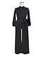 cheap Women&#039;s Jumpsuits-Women&#039;s Jumpsuit Solid Colored Round Neck Streetwear Party Daily Wide Leg Long Sleeve Lantern Sleeve Green Black Royal Blue S M L Fall / High Waist / Plus Size