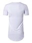 זול חולצות טריקו קז&#039;ואל לגברים-בגדי ריקוד גברים חולצה קצרה צווארון עגול לבן שרוולים קצרים יומי סגנון אמנותי צמרות