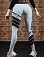 preiswerte Damenmode-Damen Sport Bedruckt Legging Einfarbig Druck Hohe Taillenlinie Weiß S M L / Schlank