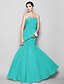 cheap Bridesmaid Dresses-Fit &amp; Flare Bridesmaid Dress Sweetheart Neckline Sleeveless Open Back Floor Length Chiffon with Criss Cross 2022