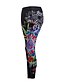 cheap Leggings-Women&#039;s Sporty / Basic Legging - Graphic, Print Mid Waist Black S M L