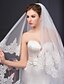 cheap Wedding Veils-Two-tier Voiles &amp; Sheers / Embroidery Wedding Veil Cathedral Veils with Embroidery Tulle / Classic