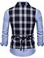 halpa Miesten trenssitakki-Men&#039;s Peaked Lapel Vest Regular Plaid Daily Holiday Active Black / Red / Green M / L / XL