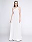cheap Bridesmaid Dresses-Sheath / Column One Shoulder Floor Length Chiffon Bridesmaid Dress with Criss Cross by LAN TING BRIDE®
