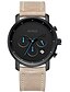 cheap Sport Watches-BAOGELA Men&#039;s Casual Watch Sport Watch Fashion Watch Quartz 30 m Three Time Zones Stopwatch Genuine Leather Band Analog Casual Fashion Black / Brown - Black Brown black Two Years Battery Life